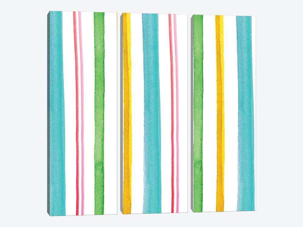 Stripes by Sara Berrenson 3-piece Canvas Art