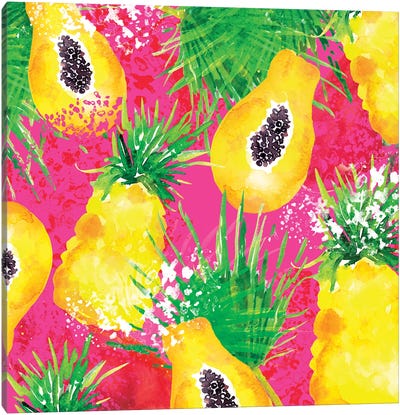 Passionfruit Canvas Art Print - Floral & Botanical Patterns