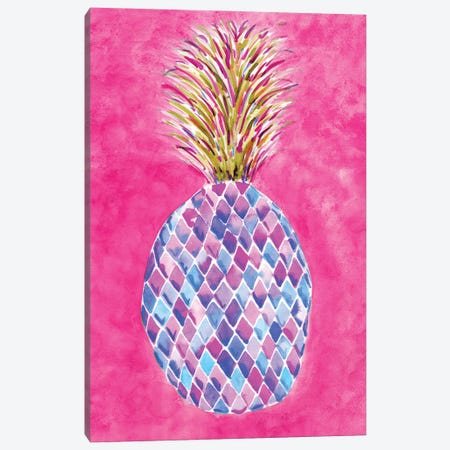 Pineapple Pink Canvas Print #SBE51} by Sara Berrenson Canvas Artwork