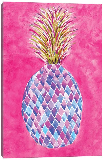 Pineapple Pink Canvas Art Print - Sara Berrenson