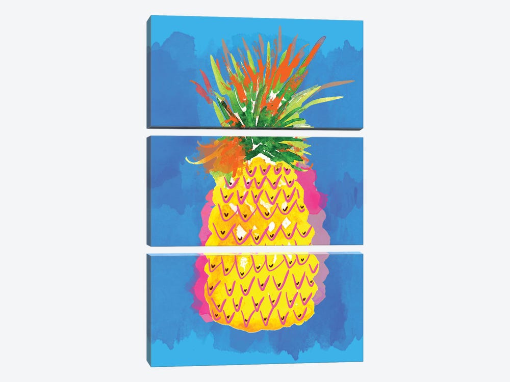 Pineapple II by Sara Berrenson 3-piece Canvas Wall Art
