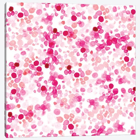 Pink Dots  Canvas Print #SBE54} by Sara Berrenson Canvas Art Print