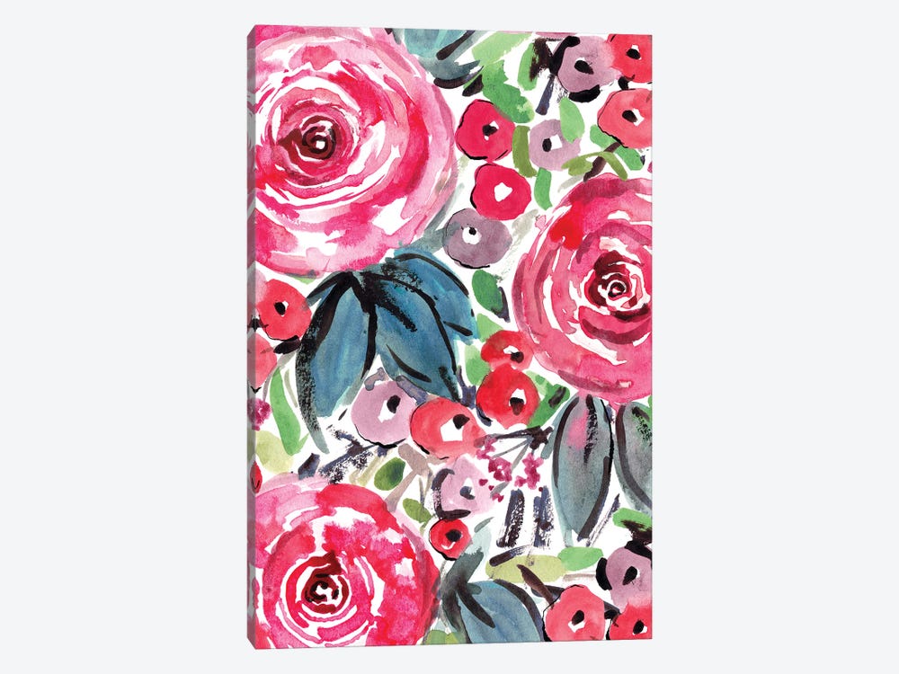 Pink Roses by Sara Berrenson 1-piece Canvas Art