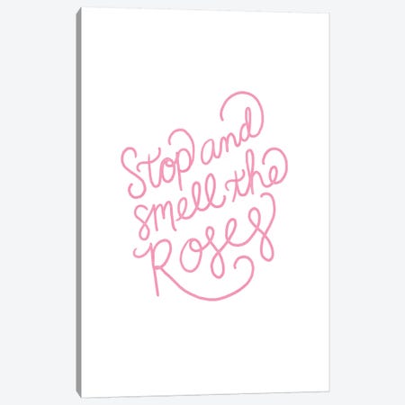 Roses Quote Canvas Print #SBE61} by Sara Berrenson Canvas Art Print