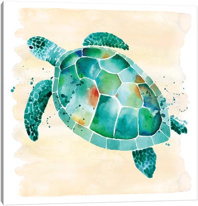 Sea Turtle Canvas Art Print - Turtle Art