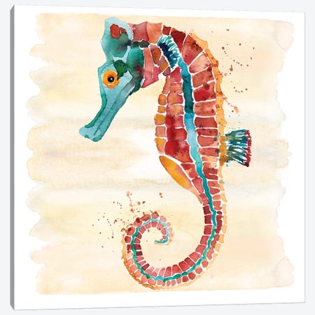 Seahorse Canvas Print #SBE64} by Sara Berrenson Canvas Art