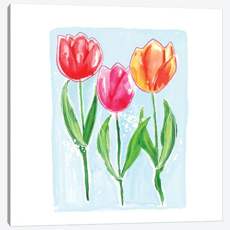 Tulips Canvas Print #SBE72} by Sara Berrenson Canvas Artwork