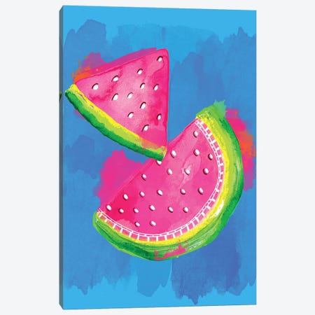 Watermelon Canvas Print #SBE75} by Sara Berrenson Art Print