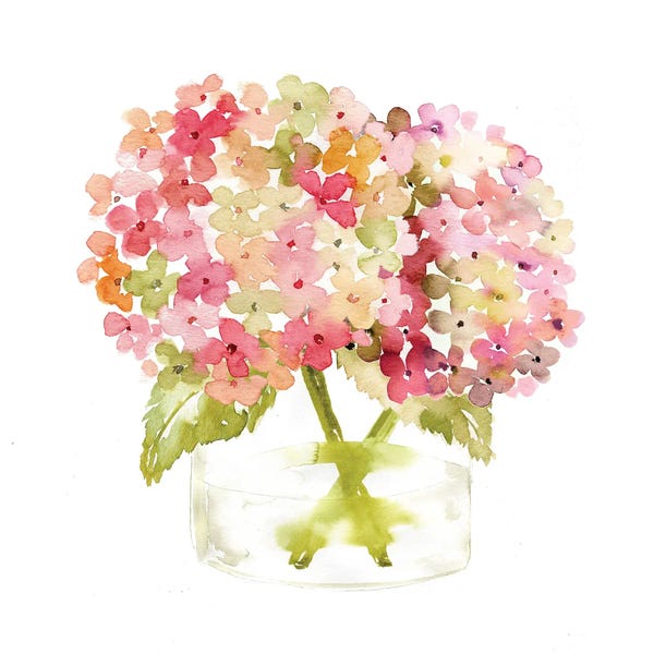 Hydrangeas: Hydrangea Pink Vase by Sara Berrenson