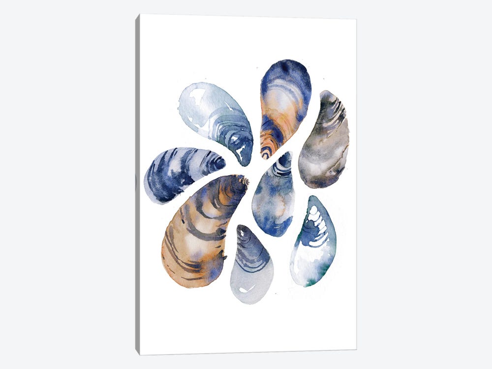 Indigo Mussels by Sara Berrenson 1-piece Art Print