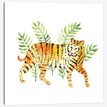 Jungle Tiger Canvas Print #SBE88} by Sara Berrenson Art Print