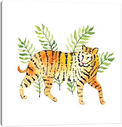 Jungle Tiger Canvas Art Print - Sara Berrenson