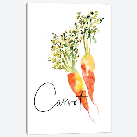 Loose Veggies Carrot Canvas Print #SBE91} by Sara Berrenson Canvas Wall Art