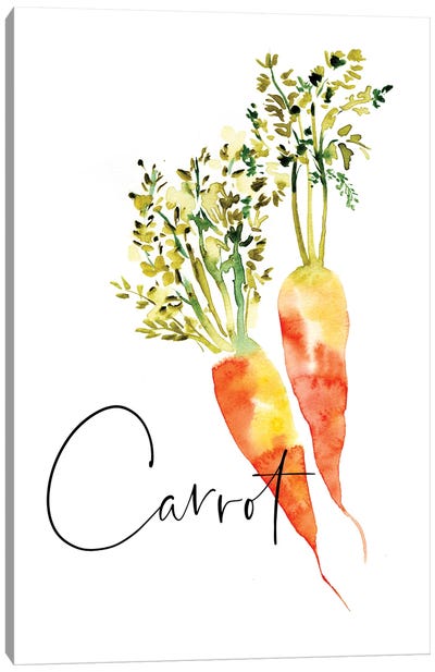 Loose Veggies Carrot Canvas Art Print - Carrot Art