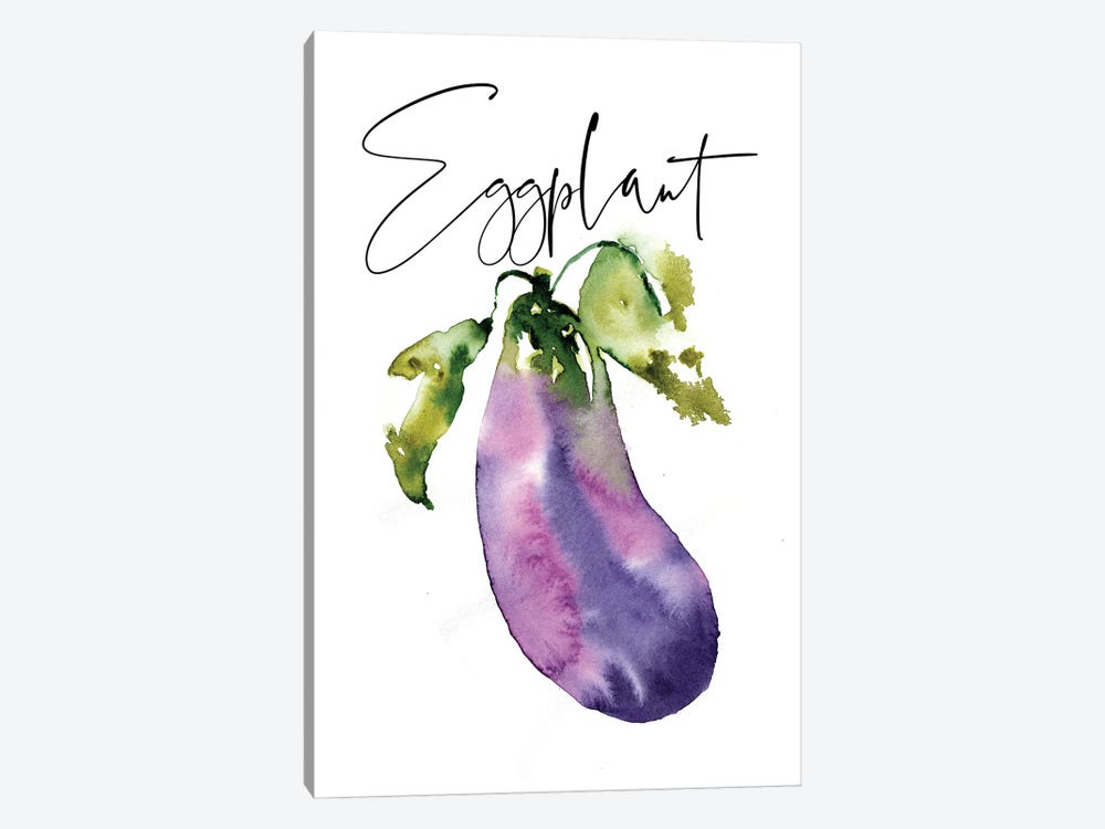 Loose Veggies Eggplant by Sara Berrenson 1-piece Canvas Print