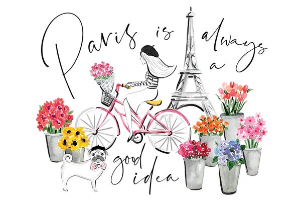 Bicycles: Paris Flower Market by Sara Berrenson