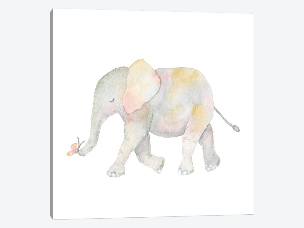 Pastel Elephant 1-piece Canvas Wall Art