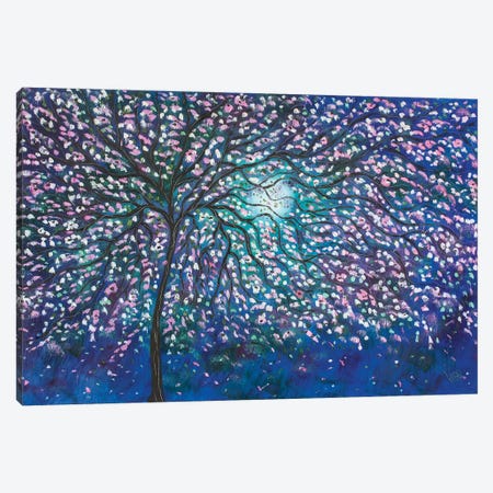 Cherry Tree Moon Canvas Print #SBJ10} by Jean (Vadal) Smith-Bentson Canvas Print