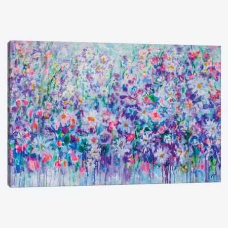 Wildflowers And Daisies Canvas Print #SBJ16} by Jean (Vadal) Smith-Bentson Canvas Wall Art