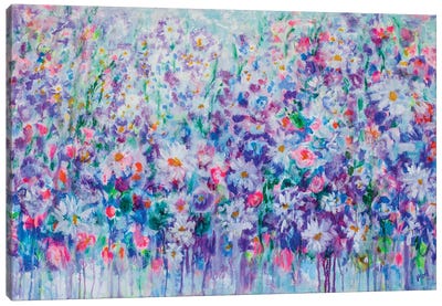 Wildflowers And Daisies Canvas Art Print - Jean (Vadal) Smith-Bentson