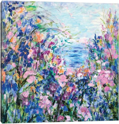 Seaside Blossoms Canvas Art Print - Jean (Vadal) Smith-Bentson