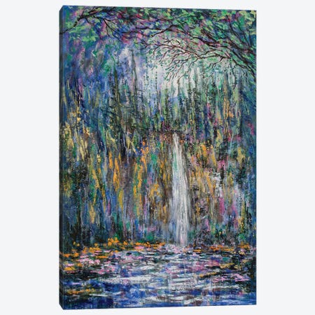 Yosemite Falls And Wildflowers Canvas Print #SBJ22} by Jean (Vadal) Smith-Bentson Canvas Artwork