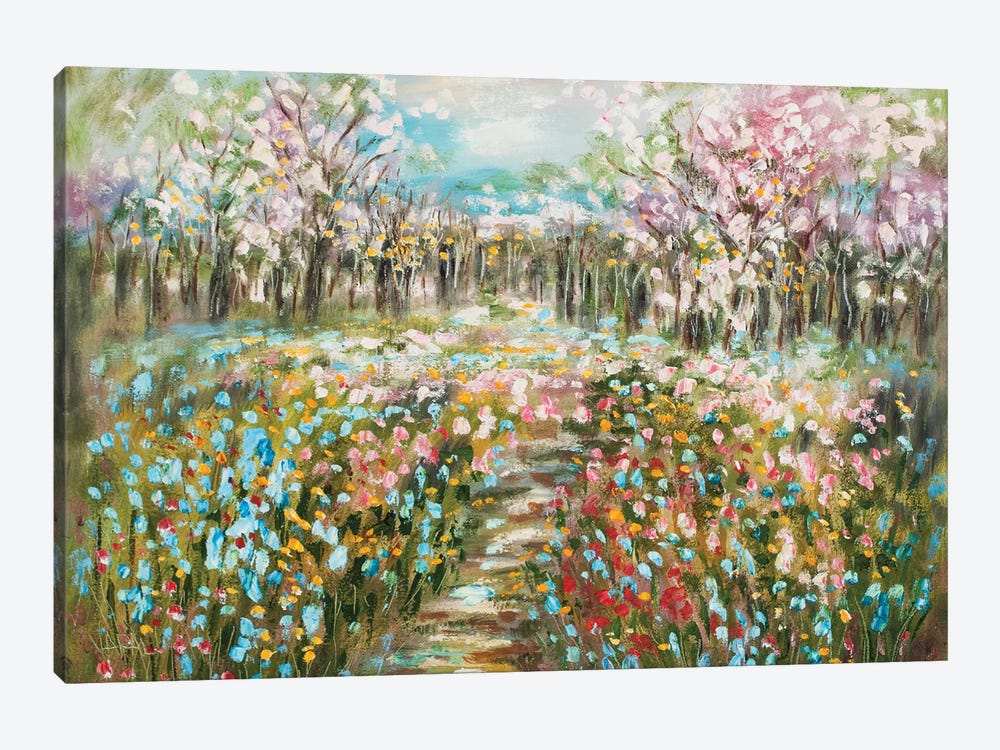 Cherry Blossom Path by Jean (Vadal) Smith-Bentson 1-piece Canvas Print
