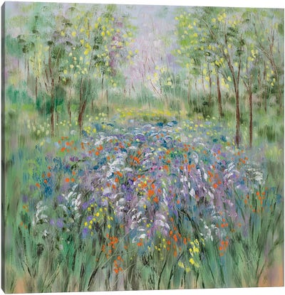 Wild Flower Meadow Canvas Art Print - Water Lilies Collection