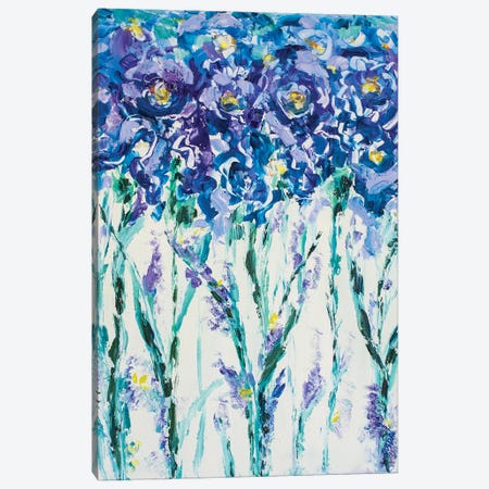 Blue Iris Canvas Print #SBJ40} by Jean (Vadal) Smith-Bentson Canvas Artwork