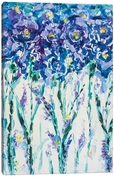 Blue Iris Canvas Art Print - Jean (Vadal) Smith-Bentson