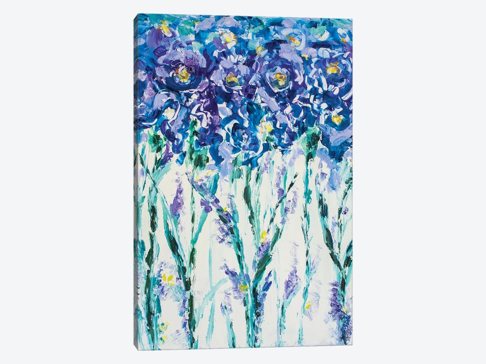 Blue Iris by Jean (Vadal) Smith-Bentson 1-piece Canvas Wall Art