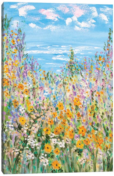 California Ocean Blossom Path Canvas Art Print - Jean (Vadal) Smith-Bentson