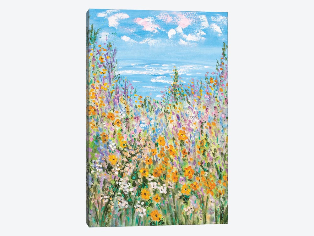 California Ocean Blossom Path by Jean (Vadal) Smith-Bentson 1-piece Canvas Wall Art