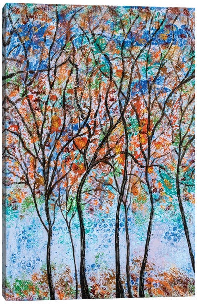 Autumn Trees Large II Canvas Art Print - Jean (Vadal) Smith-Bentson