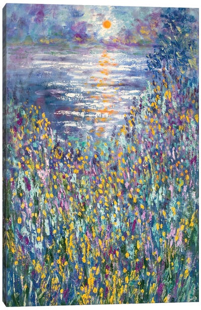Sunset Reflection Stream Canvas Art Print - Jean (Vadal) Smith-Bentson