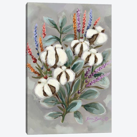 Cotton Bouquet    Canvas Print #SBK14} by Sara Baker Art Print