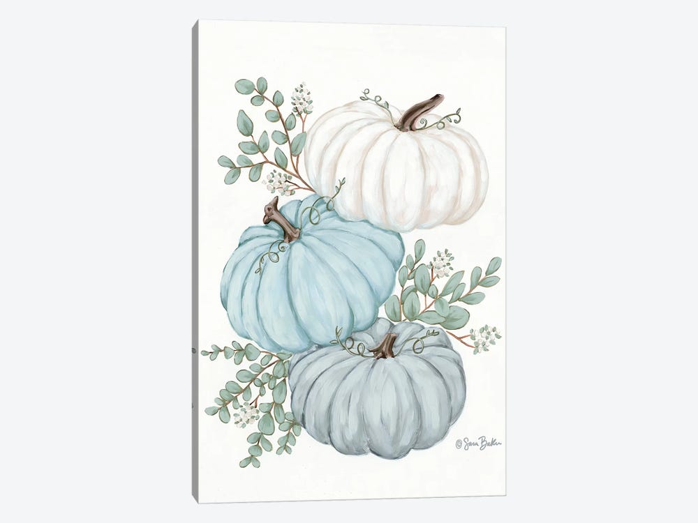 Pumpkin Trio by Sara Baker 1-piece Art Print