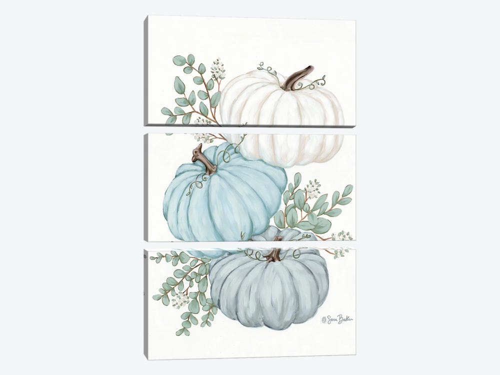 Pumpkin Trio by Sara Baker 3-piece Art Print