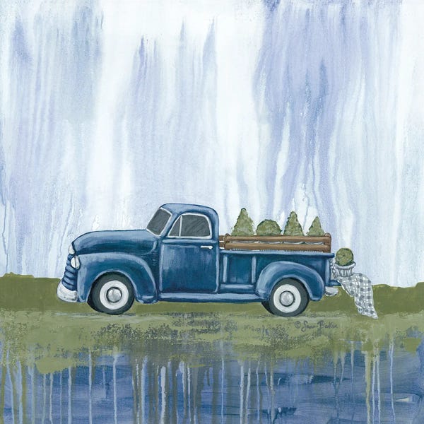 Trucks: Blue Garden Truck by Sara Baker
