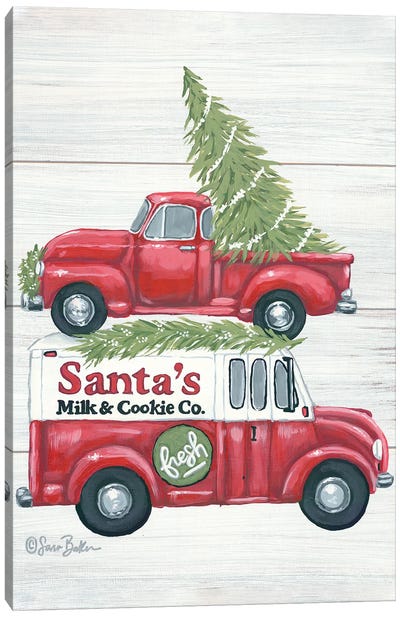 Santa's Milk and Cookie Co. Canvas Art Print