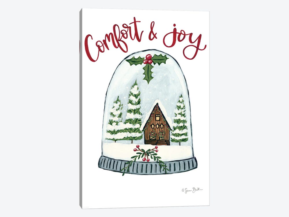 Comfort And Joy Cabin by Sara Baker 1-piece Canvas Art