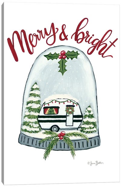 Merry And Bright Camper Canvas Art Print