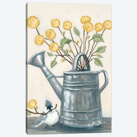 Sharing Flowers with a Friend Canvas Print #SBK3} by Sara Baker Canvas Print