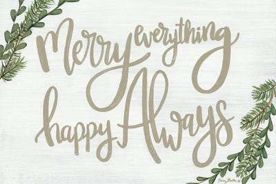 Merry Everything by Sara Baker metal wall art