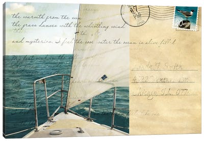 Voyage Postcard I Canvas Art Print