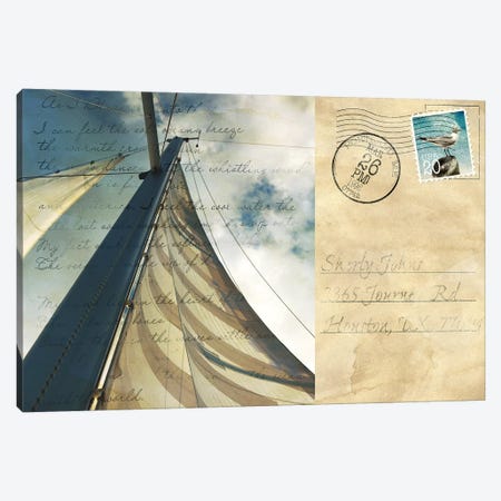 Voyage Postcard II Canvas Print #SBT49} by Susan Bryant Canvas Wall Art