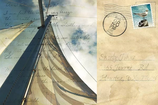 Susan Bryant: Voyage Postcard II by Susan Bryant