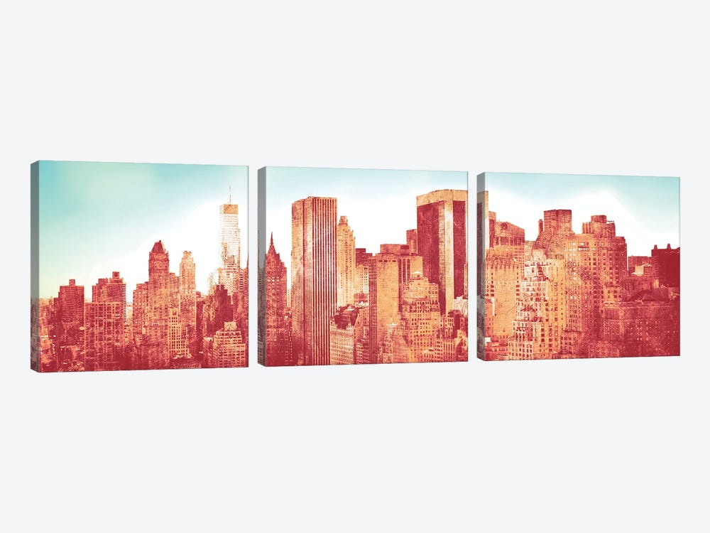 NY Love by Susan Bryant 3-piece Canvas Art Print