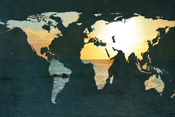 Globes: Coastal Map by Susan Bryant