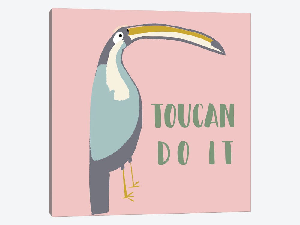 Toucan Can Do It by Susan Bryant 1-piece Canvas Artwork
